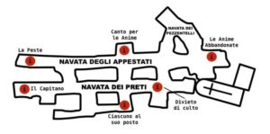 Mappa del Cimitero delle Fontanelle a Napoli